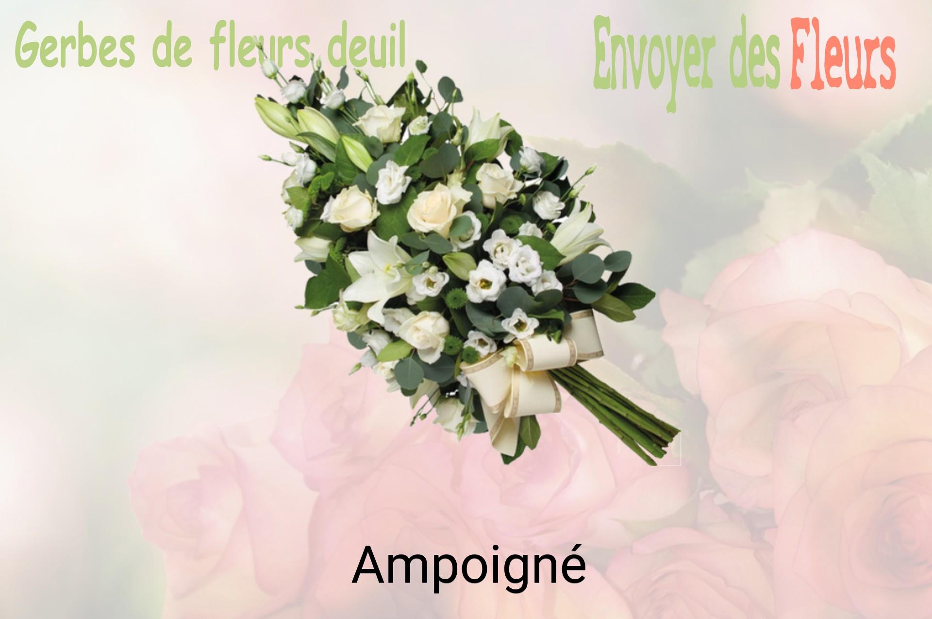 Gerbe de fleurs de deuil livrée à Ampoigné